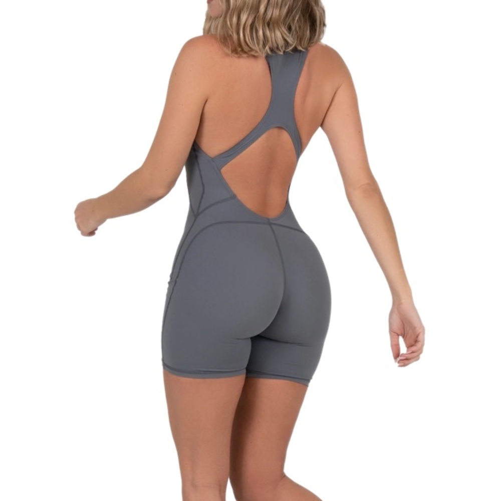 Davis Active - Tank Backless Active Romper Steel … - image 1